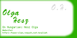 olga hesz business card